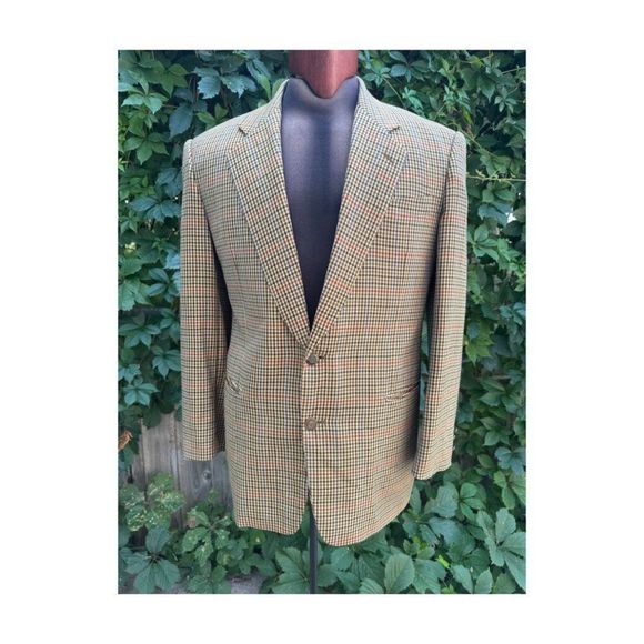 SOLD Vintage | 80s Paulo Gucci 100% Cashmere Blazer Sportcoat Houndstooth - Picture 13 of 16